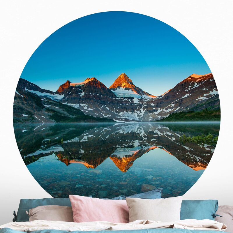 

Bilderwelten - Papel pintado redondo autoadhesivo - Mountain Landscape At Lake Magog In Canada Dimensión LxA: 200cm x 200cm