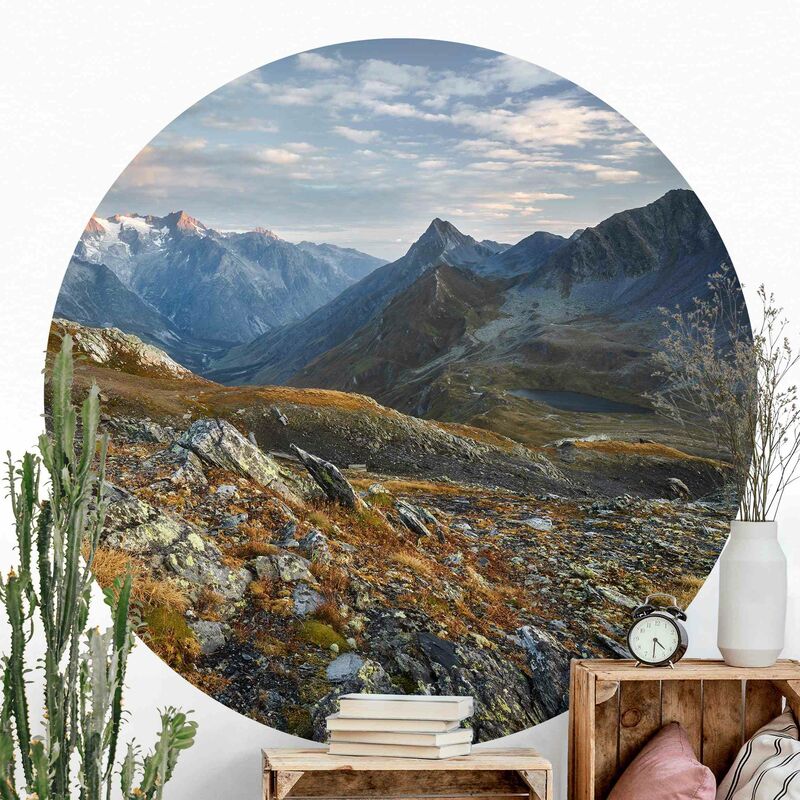 

Papel pintado redondo autoadhesivo - Col De Fenêtre Switzerland Dimensión LxA: 244cm x 244cm
