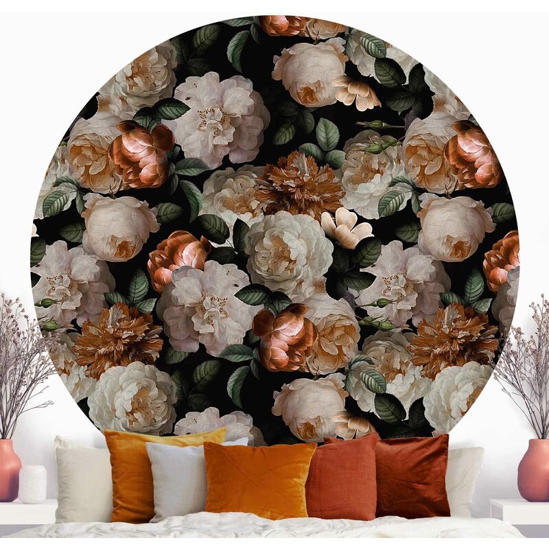 

Papel pintado redondo autoadhesivo - Red Roses With White Roses Dimensión LxA: 244cm x 244cm