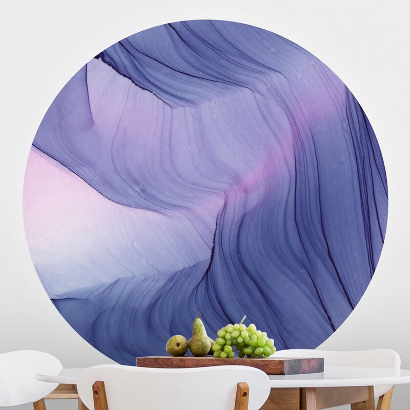 

Papel pintado redondo autoadhesivo - Mottled Violet Dimensión LxA: 150cm x 150cm
