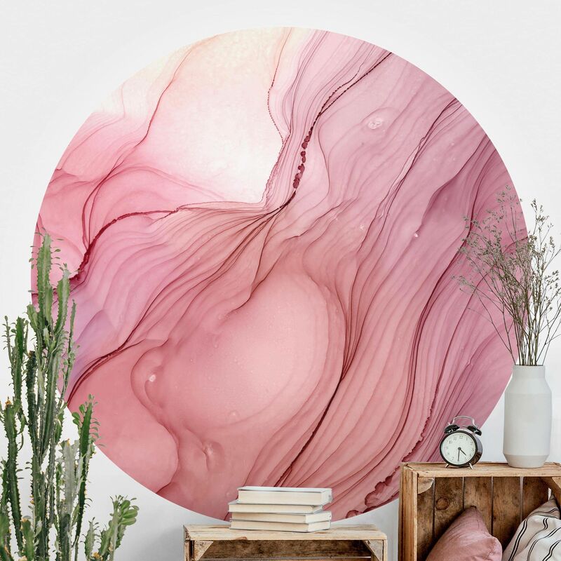

Papel pintado redondo autoadhesivo - Mottled Brick Red Dimensión LxA: 225cm x 225cm