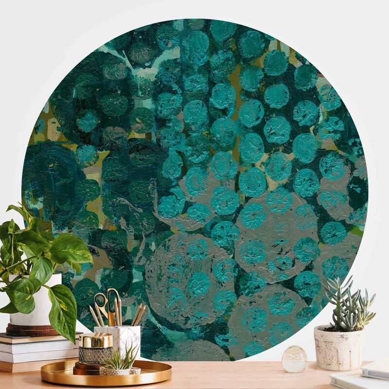 

Papel pintado redondo autoadhesivo - Callais Dimensión LxA: 75cm x 75cm