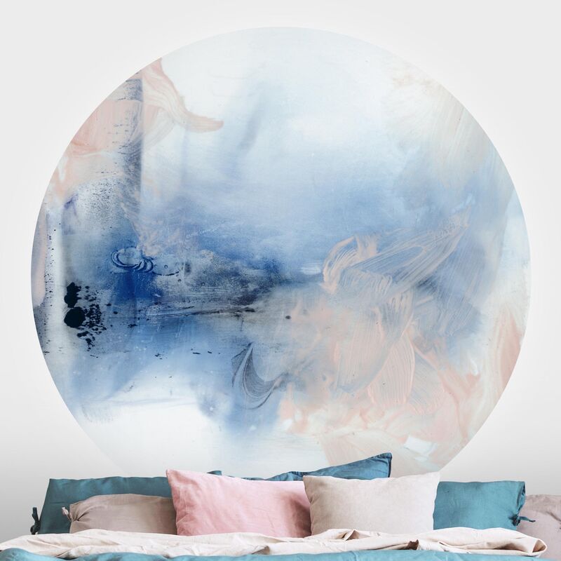 

Papel pintado redondo autoadhesivo - Indigo & Rouge I Dimensión LxA: 225cm x 225cm