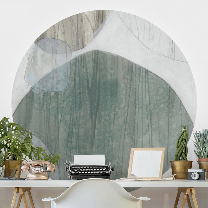 

Papel pintado redondo autoadhesivo - Jade I Dimensión LxA: 200cm x 200cm