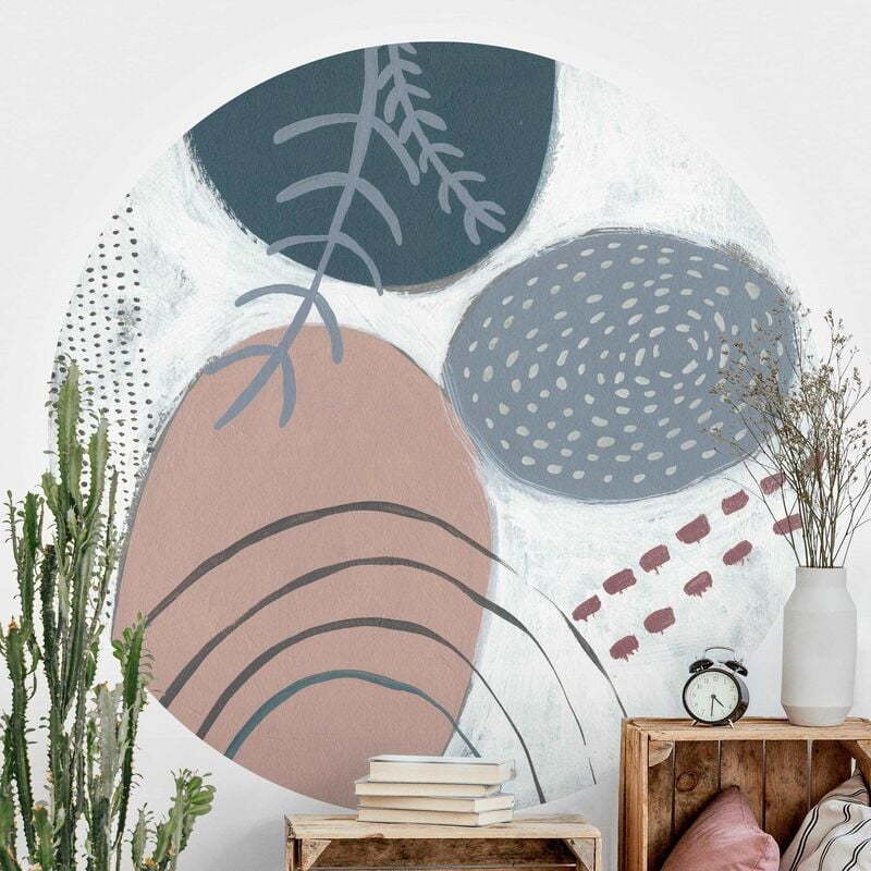 

Papel pintado redondo autoadhesivo - Carnival Of Forms In Petroleum II Dimensión LxA: 122cm x 122cm