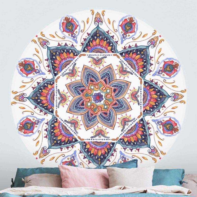 

Papel pintado redondo autoadhesivo - Mandala Meditation Dimensión LxA: 100cm x 100cm