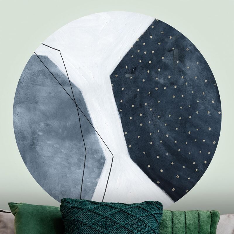 

Papel pintado redondo autoadhesivo - Points Dialog III Dimensión LxA: 100cm x 100cm