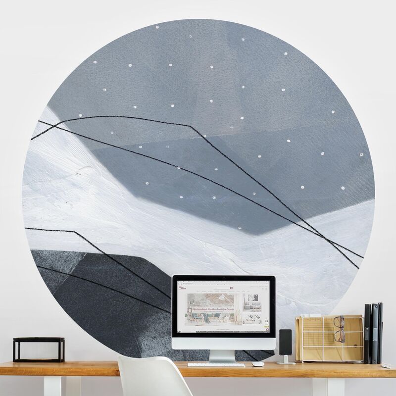 

Papel pintado redondo autoadhesivo - Points Dialog II Dimensión LxA: 175cm x 175cm