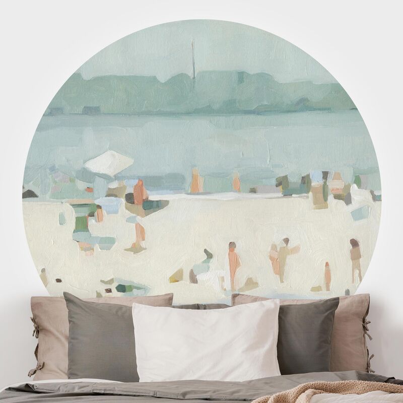 

Papel pintado redondo autoadhesivo - Sandbank In The Sea I Dimensión LxA: 150cm x 150cm