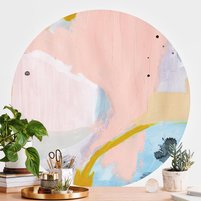 

Papel pintado redondo autoadhesivo - Blurred Dawn I Dimensión LxA: 244cm x 244cm