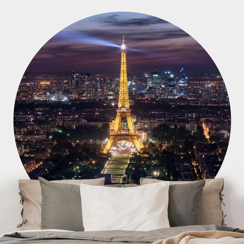 

Bilderwelten - Papel pintado redondo autoadhesivo - Good Night Paris Dimensión LxA: 200cm x 200cm