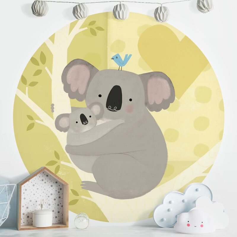 

Papel pintado redondo autoadhesivo - Mum And I - Koalas Dimensión LxA: 75cm x 75cm