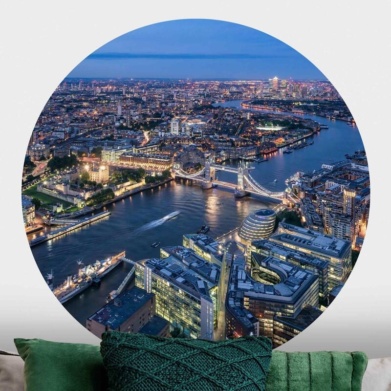 

Papel pintado redondo autoadhesivo - London At Night Dimensión LxA: 150cm x 150cm