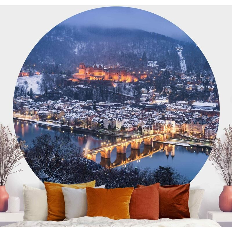 

Papel pintado redondo autoadhesivo - Heidelberg In The Winter Dimensión LxA: 122cm x 122cm