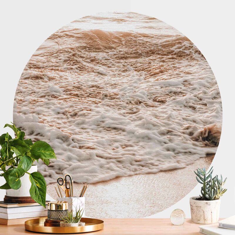 

Papel pintado redondo autoadhesivo - Golden Beach Dimensión LxA: 150cm x 150cm