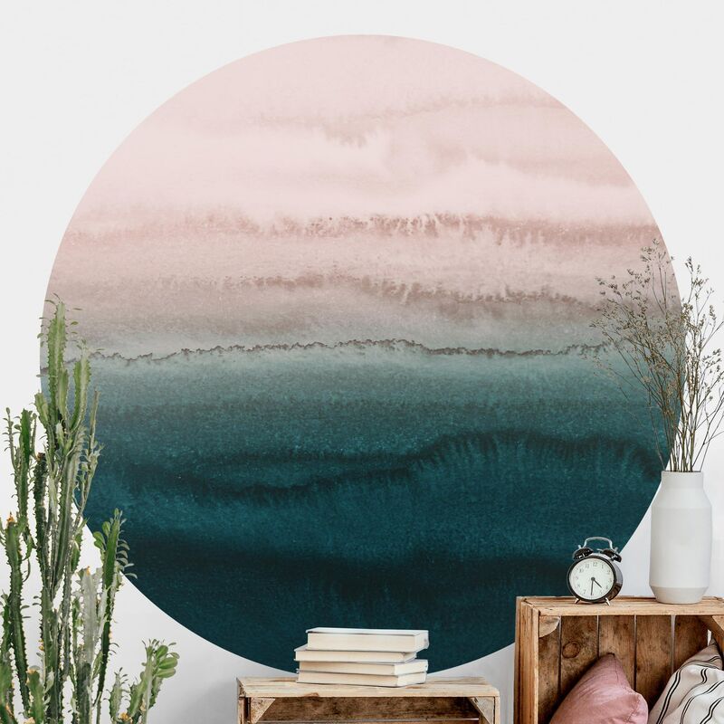 

Papel pintado redondo autoadhesivo - Play Of Colours Sound Of The Ocean Dimensión LxA: 122cm x 122cm