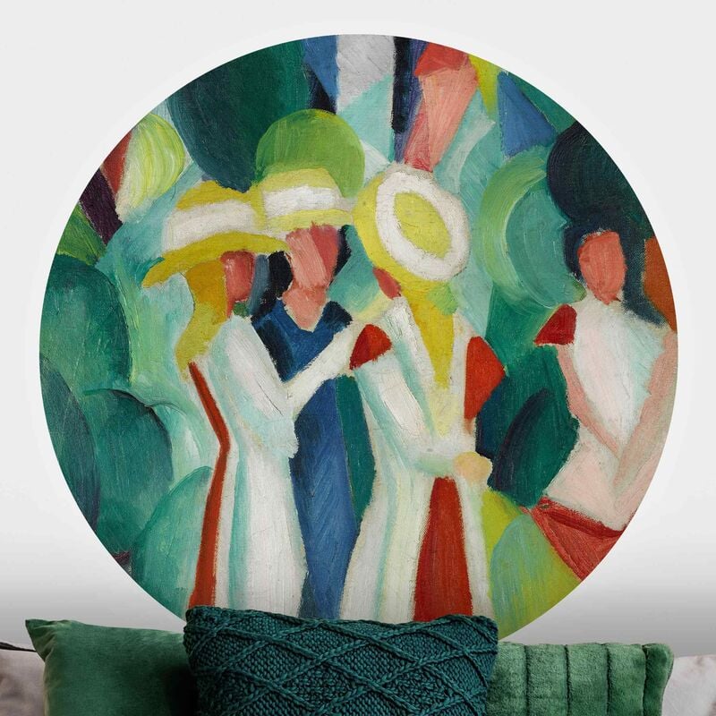 

Papel pintado redondo autoadhesivo - August Macke - Three Girls Dimensión LxA: 50cm x 50cm