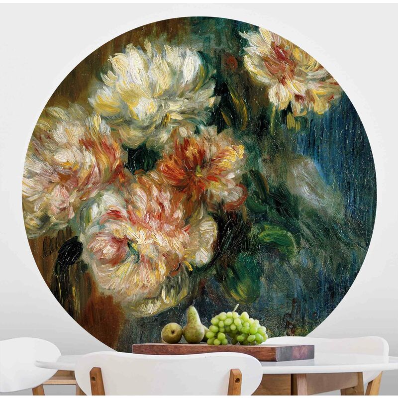 

Papel pintado redondo autoadhesivo - Auguste Renoir - Vase Of Peonies Dimensión LxA: 225cm x 225cm