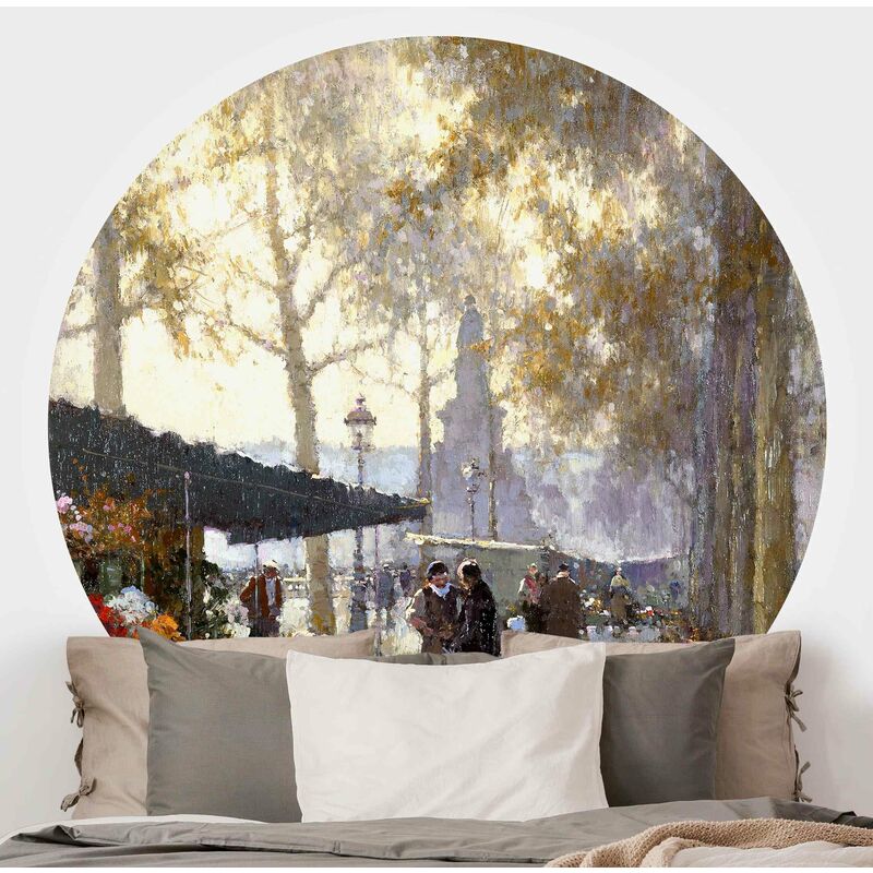 

Papel pintado redondo autoadhesivo - Gaston De Latouche - The Flower Market Dimensión LxA: 225cm x 225cm