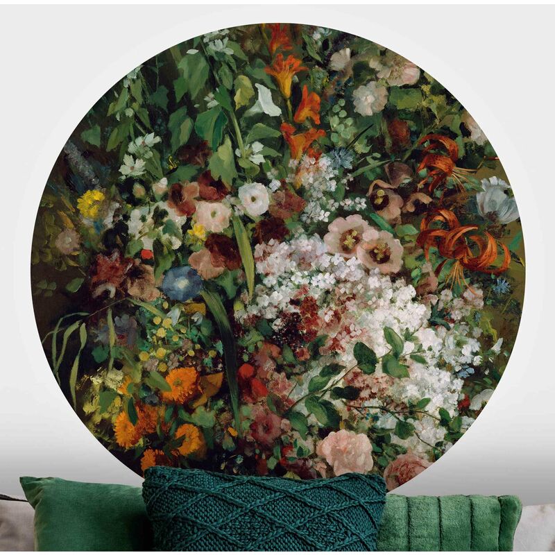 

Papel pintado redondo autoadhesivo - Gustave Courbet - Bouquet In Vase Dimensión LxA: 225cm x 225cm