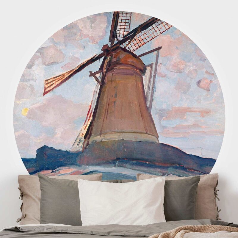 

Papel pintado redondo autoadhesivo - Piet Mondrian - Windmill Dimensión LxA: 175cm x 175cm