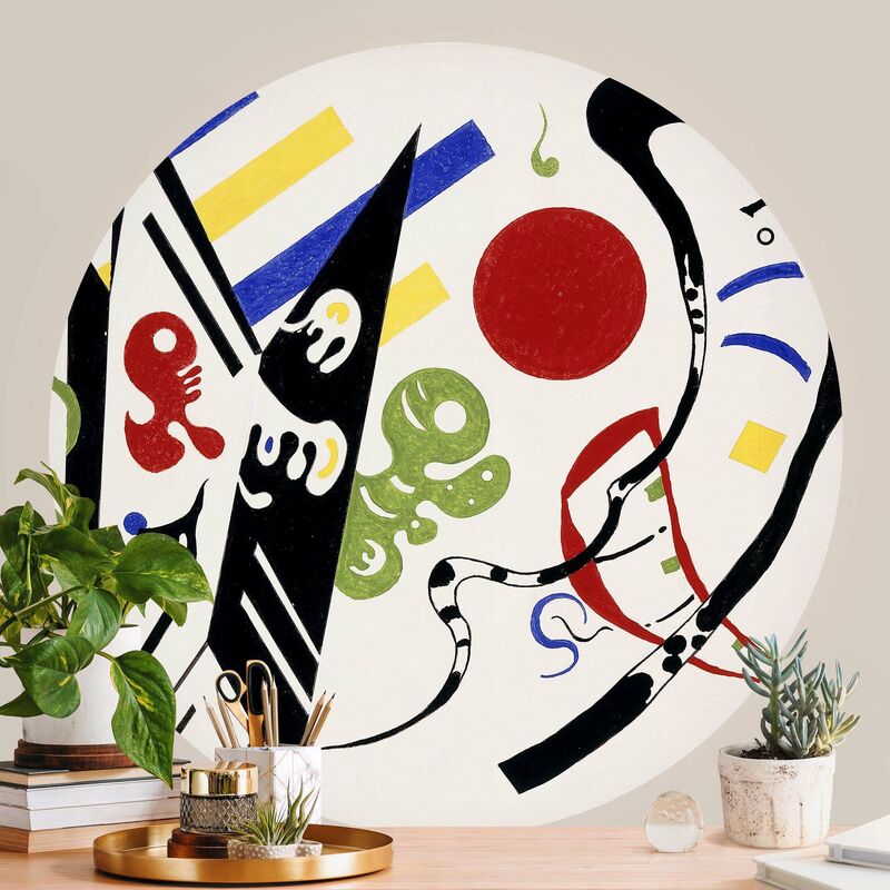 

Papel pintado redondo autoadhesivo - Wassily Kandinsky - Reciproque Dimensión LxA: 122cm x 122cm