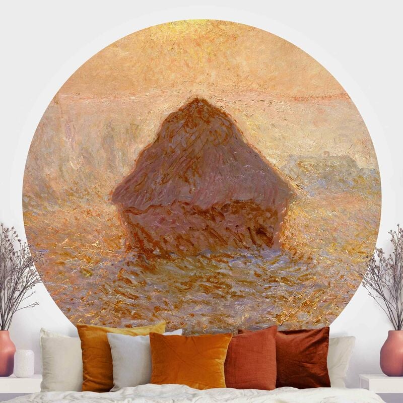 

Papel pintado redondo autoadhesivo - Claude Monet - Haystack In The Mist Dimensión LxA: 50cm x 50cm