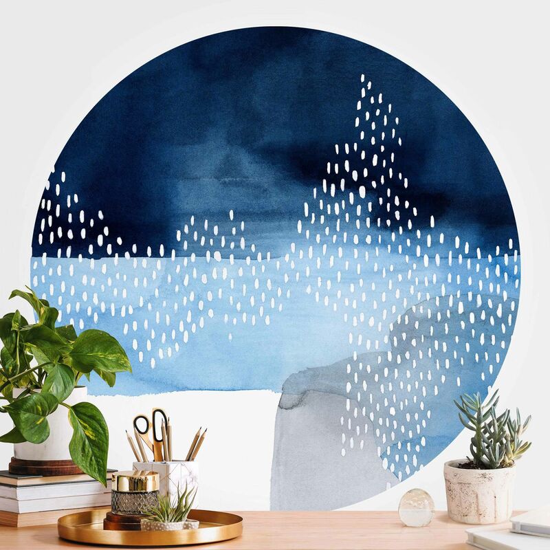 

Bilderwelten - Papel pintado redondo autoadhesivo - Abstract Waterfall Dimensión LxA: 244cm x 244cm