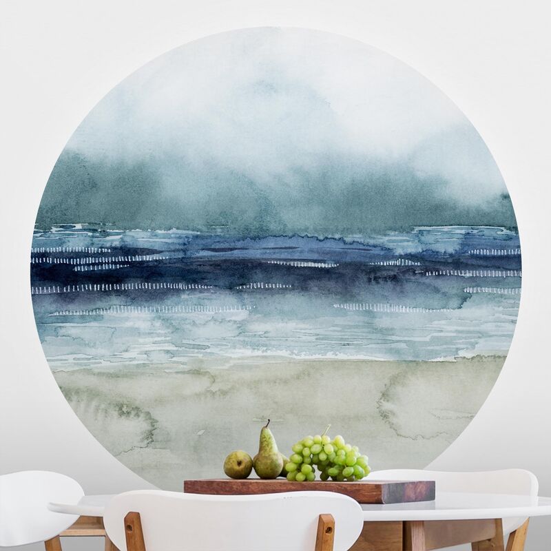 

Papel pintado redondo autoadhesivo - Marine Fog I Dimensión LxA: 50cm x 50cm