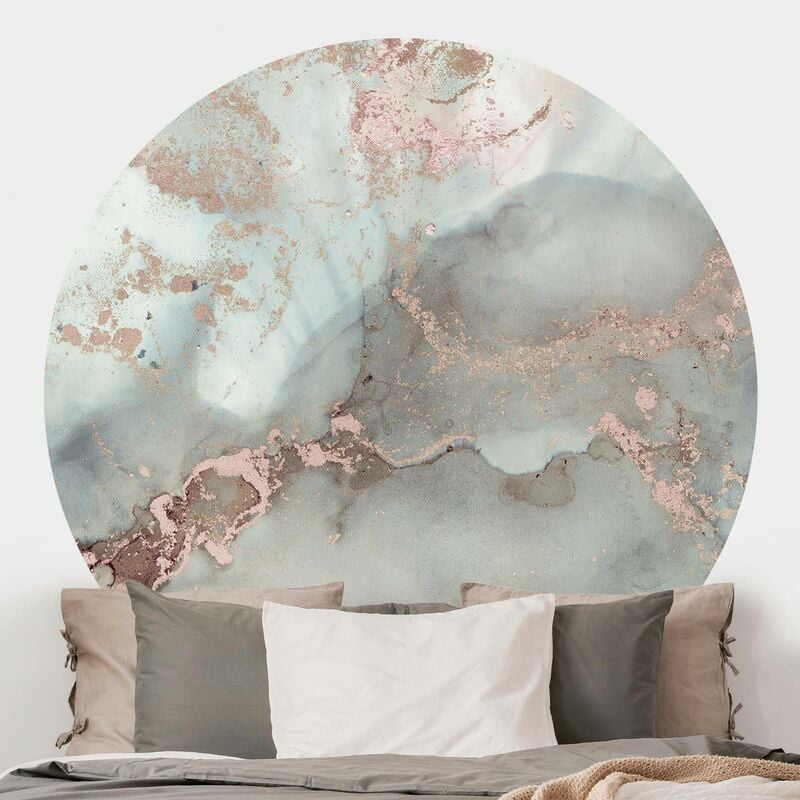 

Papel pintado redondo autoadhesivo - Colour Experiments Marble Pastel And Gold Dimensión LxA: 244cm x 244cm