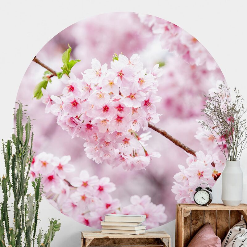 

Papel pintado redondo autoadhesivo - Japanese Cherry Blossoms Dimensión LxA: 75cm x 75cm