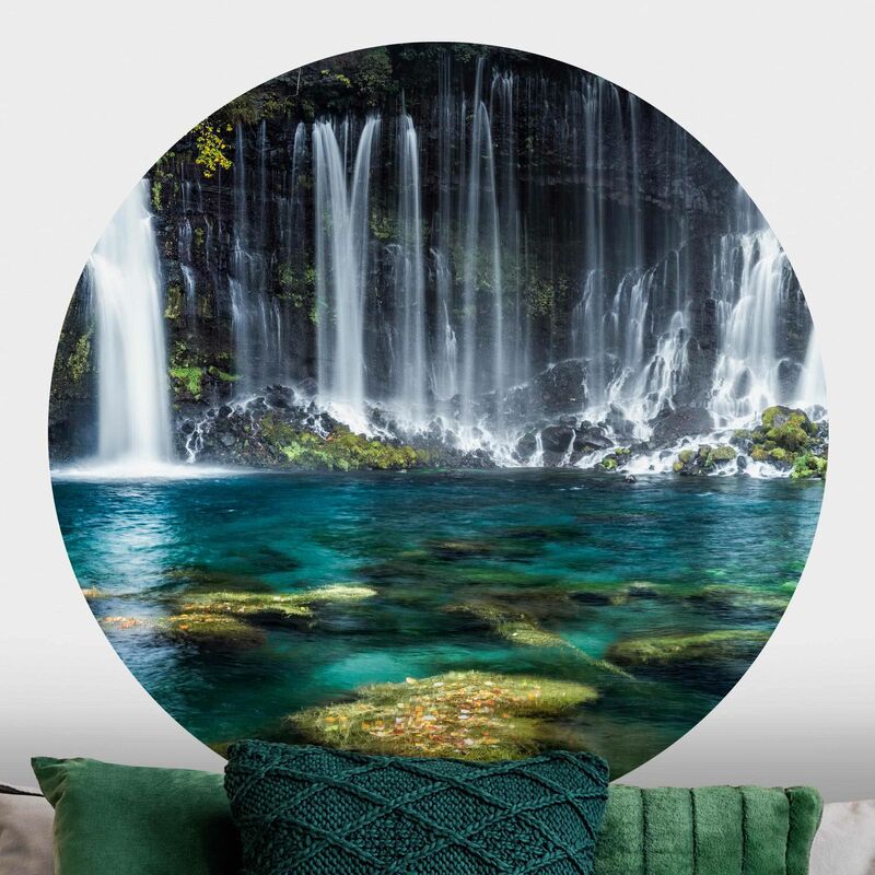 

Papel pintado redondo autoadhesivo - Shiraito Waterfall Dimensión LxA: 244cm x 244cm