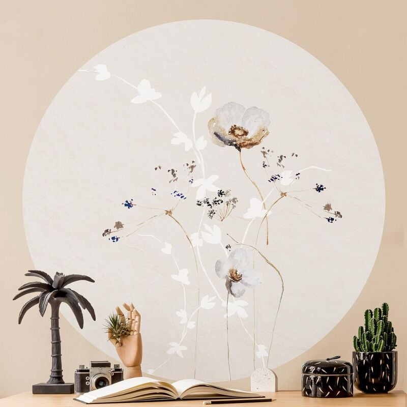 

Papel pintado redondo autoadhesivo - Japanese Ikebana Dimensión LxA: 175cm x 175cm