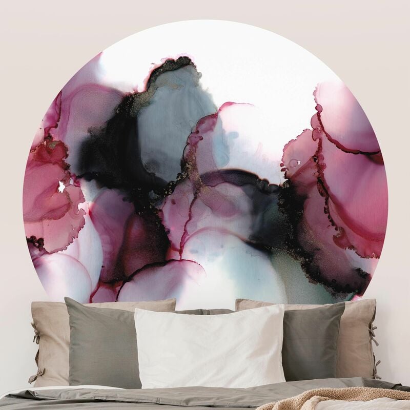 

Papel pintado redondo autoadhesivo - The Wind's Path Blue And Gold Dimensión LxA: 175cm x 175cm