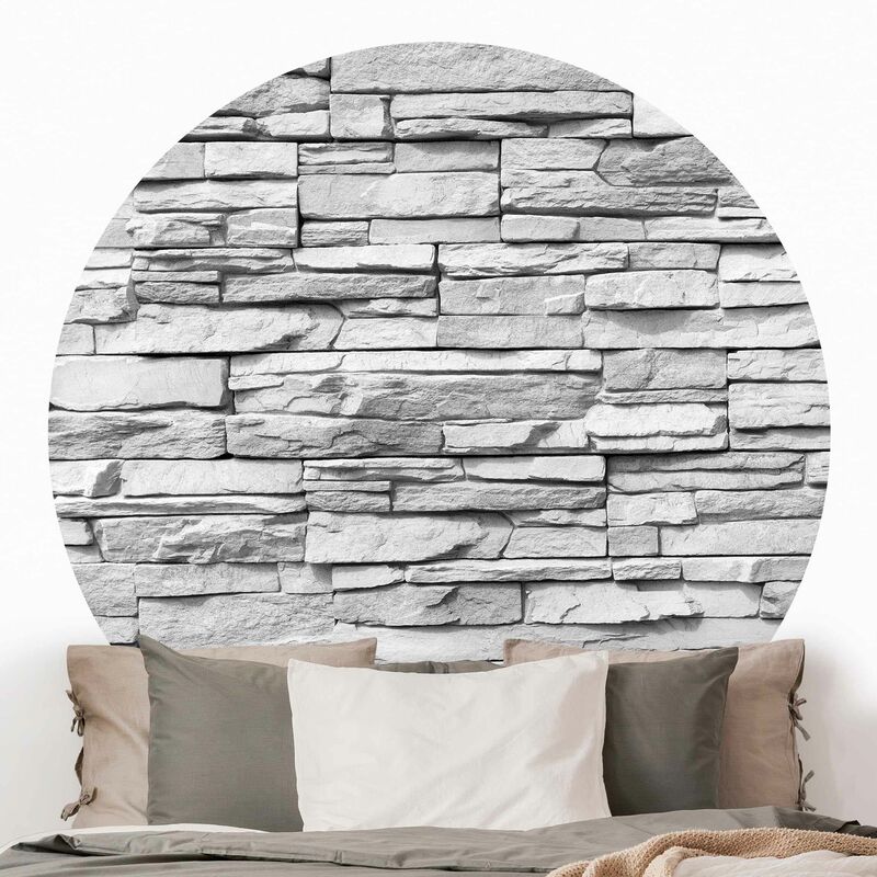 

Papel pintado redondo autoadhesivo - Ashlar Masonry Dimensión LxA: 200cm x 200cm