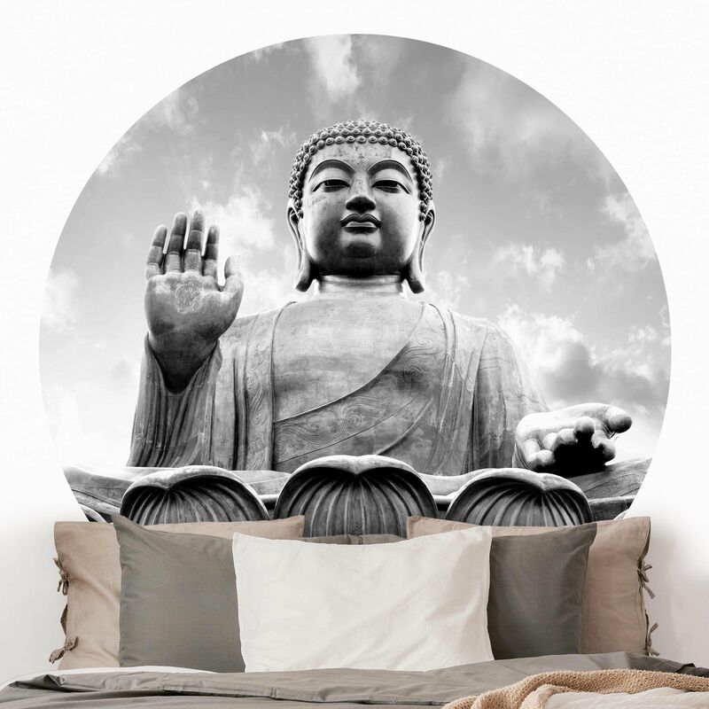 

Papel pintado redondo autoadhesivo - Big Buddha Dimensión LxA: 122cm x 122cm