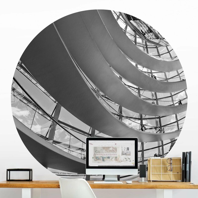 

Papel pintado redondo autoadhesivo - Jaguar Skin Black And White Dimensión LxA: 244cm x 244cm