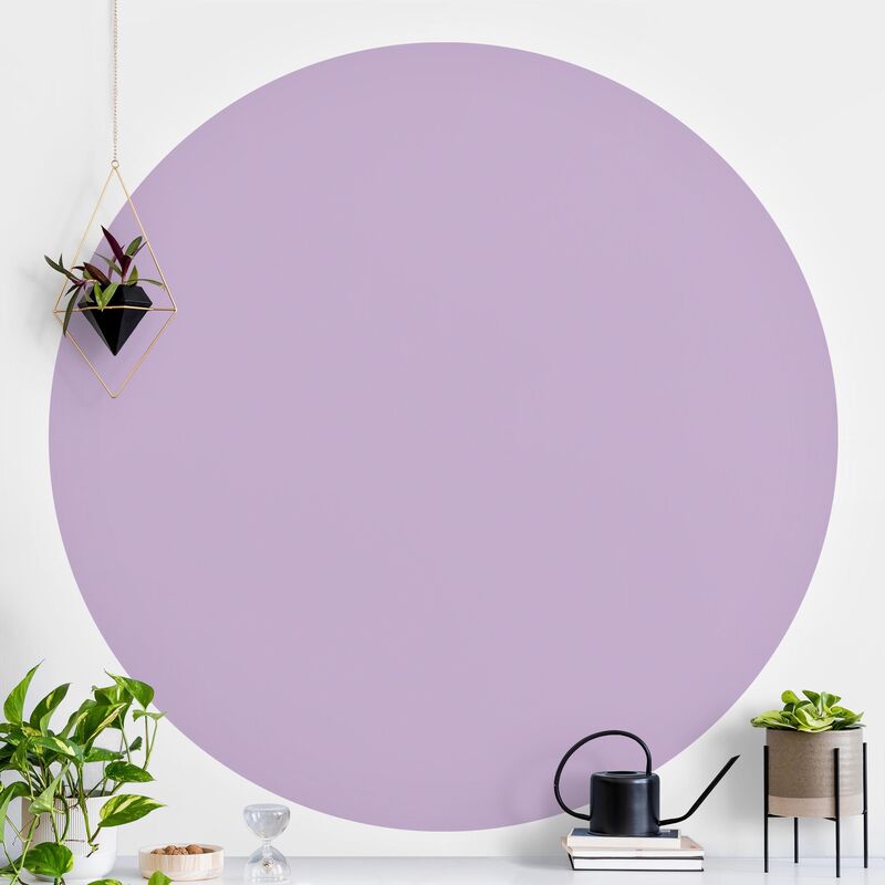 

Papel pintado redondo autoadhesivo - Colour Lavender Dimensión LxA: 50cm x 50cm