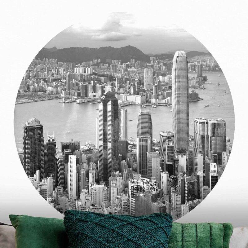 

Papel pintado redondo autoadhesivo - Skyline Nostalgia Dimensión LxA: 122cm x 122cm