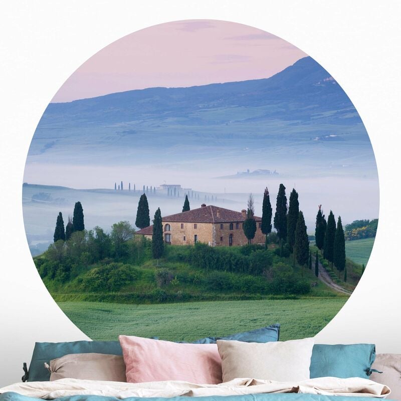 

Papel pintado redondo autoadhesivo - Sunrise In Tuscany Dimensión LxA: 200cm x 200cm