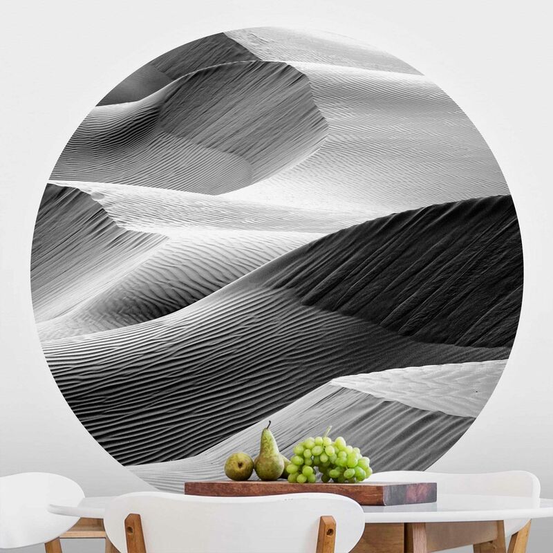 

Papel pintado redondo autoadhesivo - Wave Pattern In Desert Sand Dimensión LxA: 122cm x 122cm