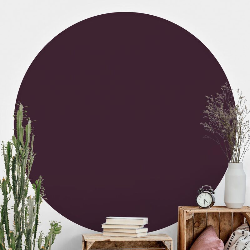

Papel pintado redondo autoadhesivo - Aubergine Dimensión LxA: 122cm x 122cm