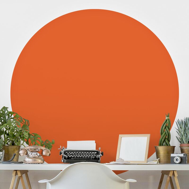 

Papel pintado redondo autoadhesivo - Colour Orange Dimensión LxA: 75cm x 75cm