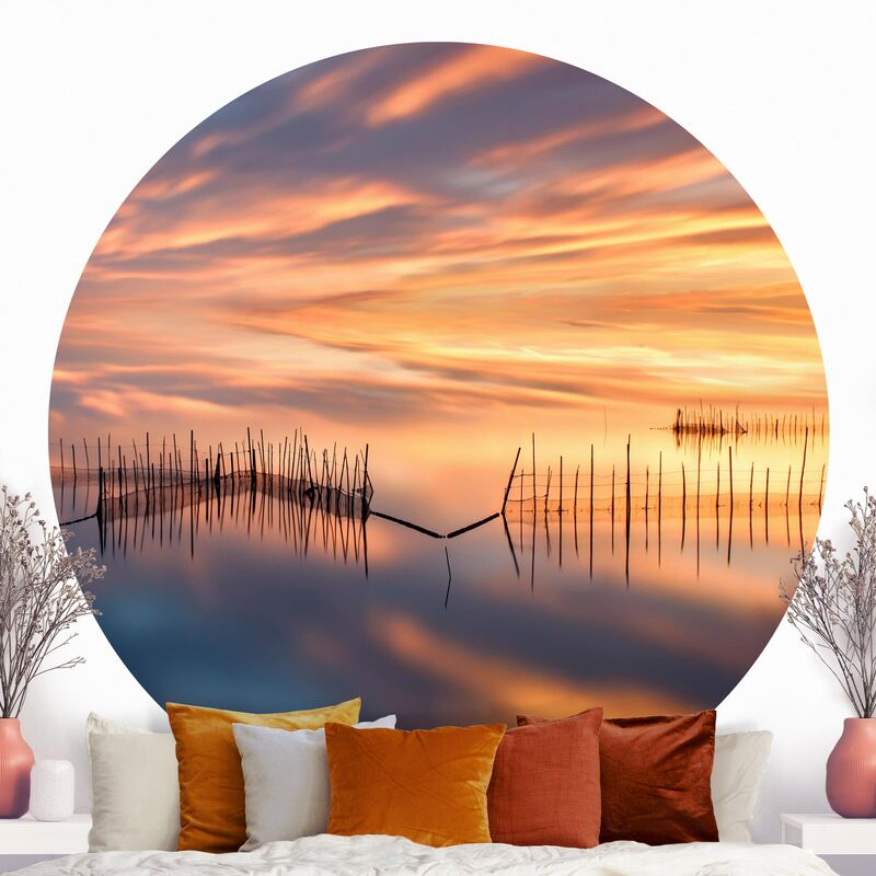 

Papel pintado redondo autoadhesivo - Fishing Nets Dimensión LxA: 225cm x 225cm