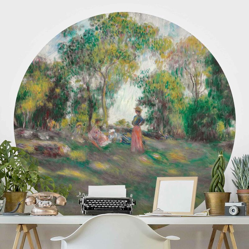 

Papel pintado redondo autoadhesivo - Auguste Renoir - Landscape With Figures Dimensión LxA: 244cm x 244cm