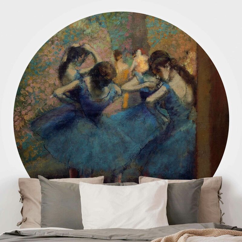 

Papel pintado redondo autoadhesivo - Edgar Degas - Blue Dancers Dimensión LxA: 200cm x 200cm