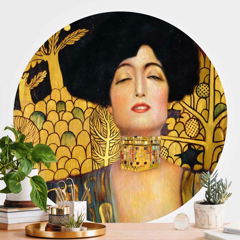 

Papel pintado redondo autoadhesivo - Gustav Klimt - Judith I Dimensión LxA: 244cm x 244cm