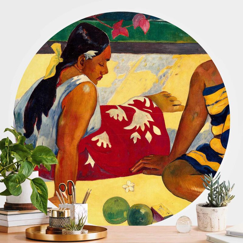 

Papel pintado redondo autoadhesivo - Paul Gauguin - Tahitian Women Dimensión LxA: 100cm x 100cm