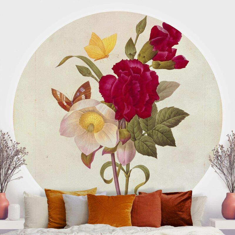

Papel pintado redondo autoadhesivo - Pierre Joseph Redoute - Hellebore Dimensión LxA: 75cm x 75cm