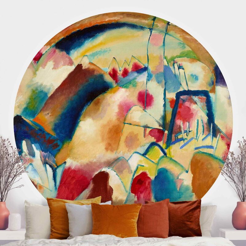 

Papel pintado redondo autoadhesivo - Wassily Kandinsky - Landscape With Church Dimensión LxA: 150cm x 150cm